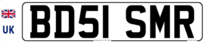 Black White License Number Plates