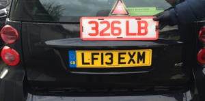 Red And White Registration License Number Plates